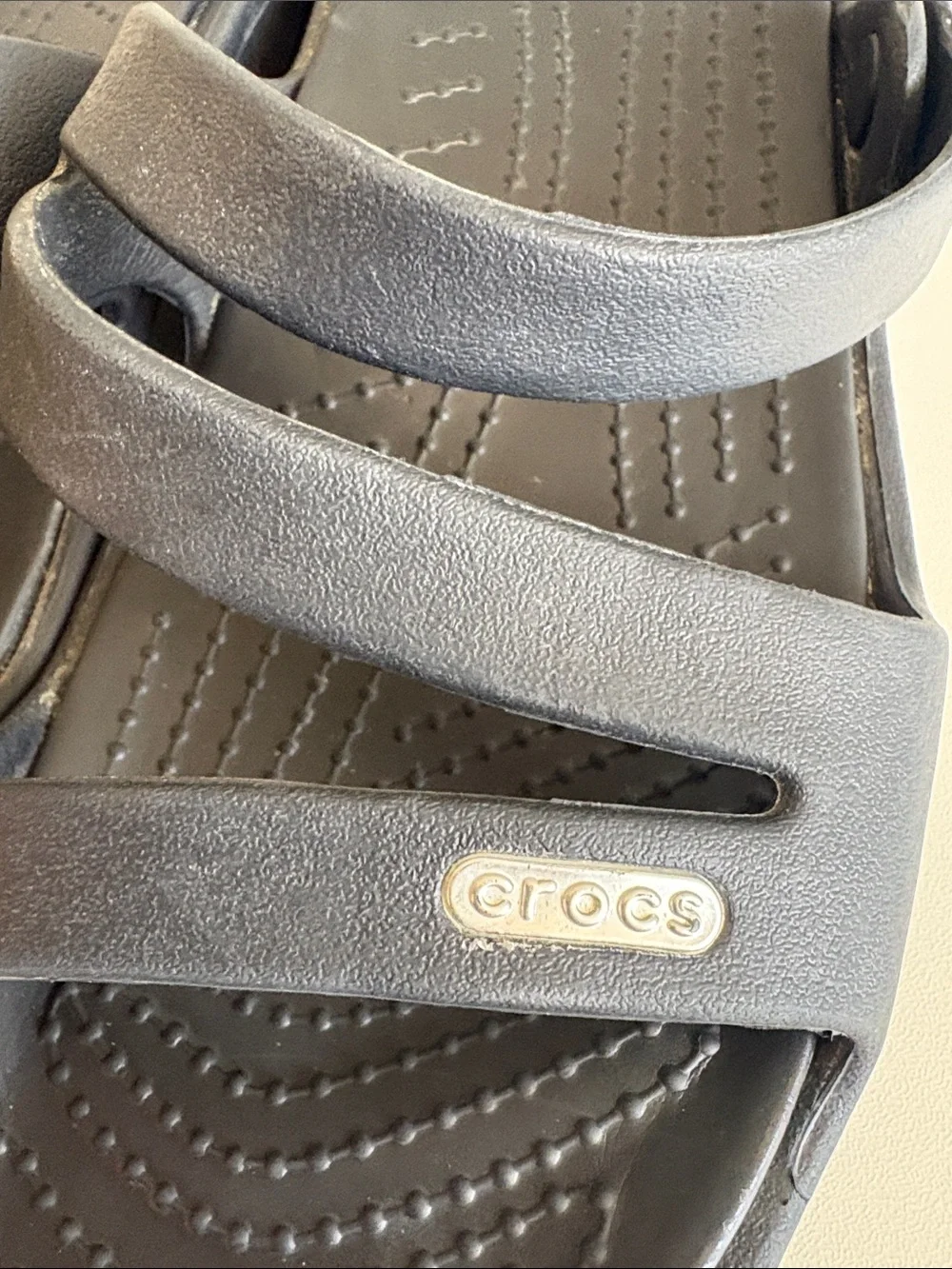 Crocs Black Comfort Wedge Slide Sandals Women’s 9